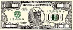 Traditional Million Dollar Bills Wholesale Lot of 25 